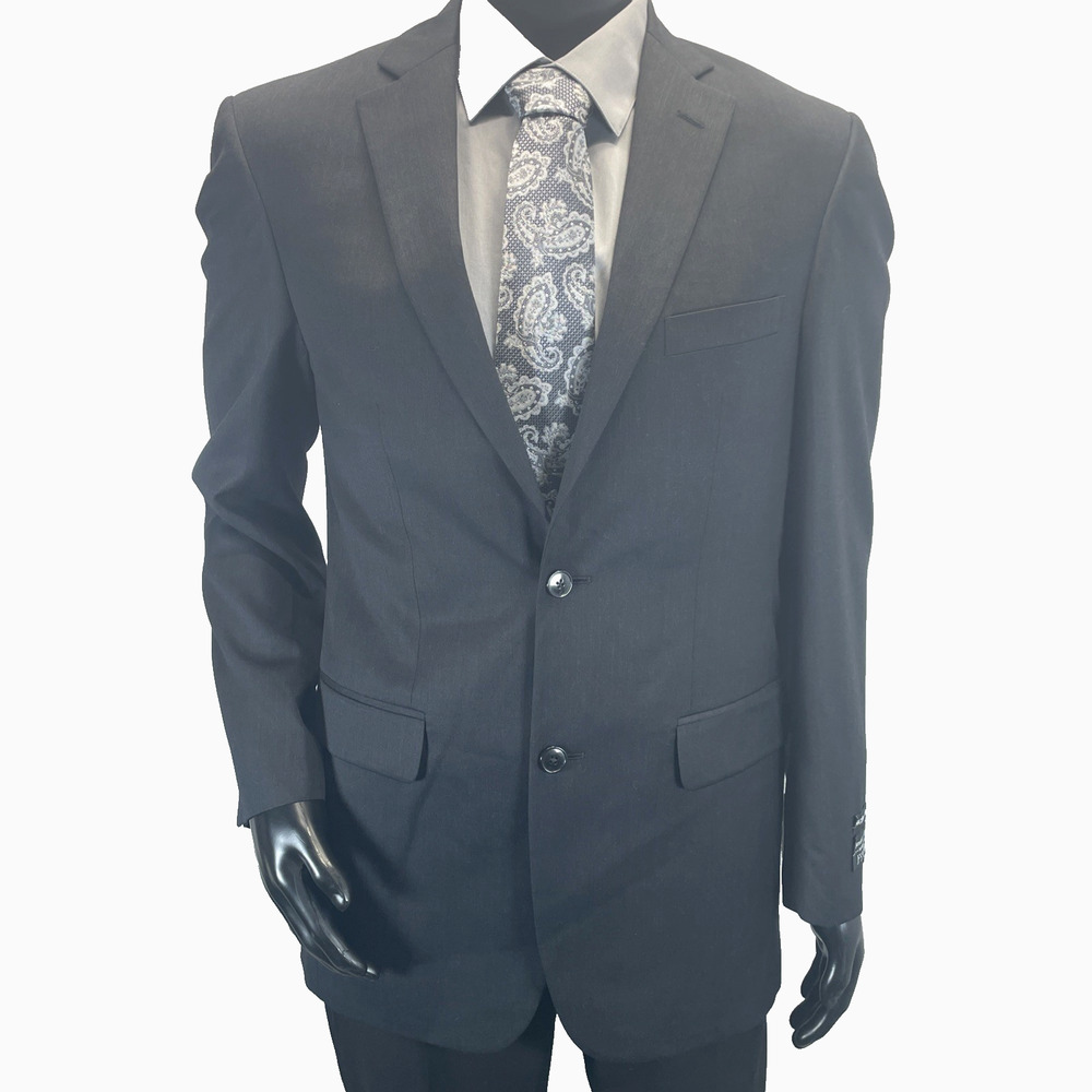 NWT Jos. A Bank Black Tailored Fit Travelers Suit Coat Blazer 39L Wool 2 Button